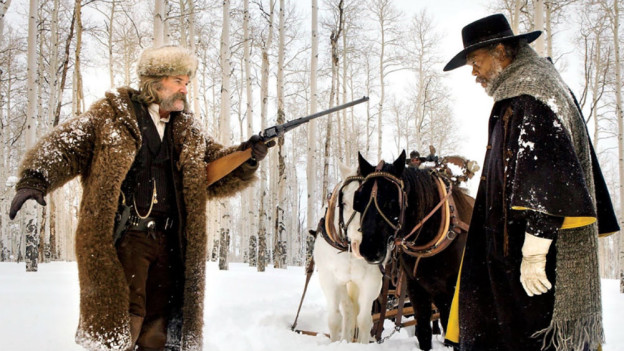 Kurt Russell and Samuel L. Jackson in 'The Hateful Eight'